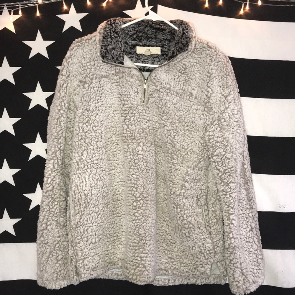 Thread & Supply Fuzzy Sherpa Pullover/Quarter-zip